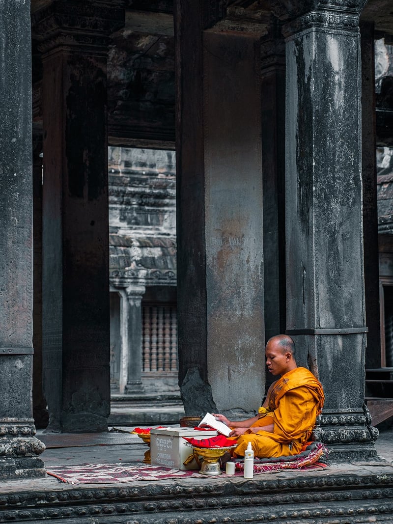 Person practicing walking meditation